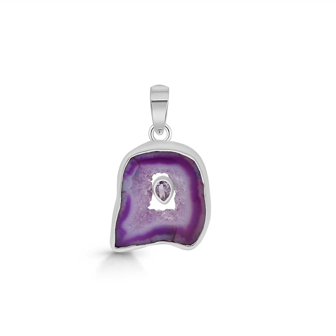 Purple Agate Pendant-(APU-P-7.)
